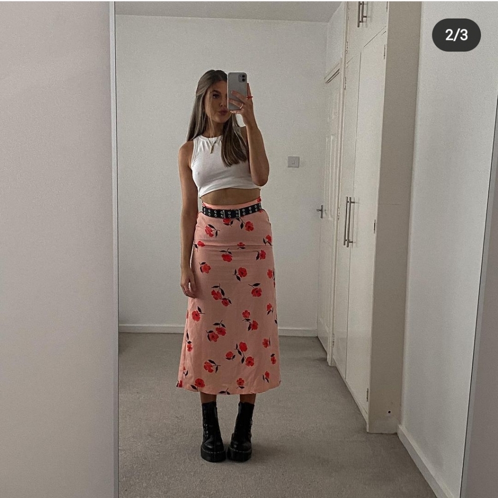 Zara 2 pcs Printed linen blend skirt + top - Picture 14 of 15